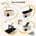 thumbnail image 5 of Demi Bonn 35" Hidden Cat Litter Box Enclosure Furniture with Urine Proof Litter Mat, Pet House for Indoor Cats, Living Room Cat Condo Bed Cave, Beige, 5 of 8