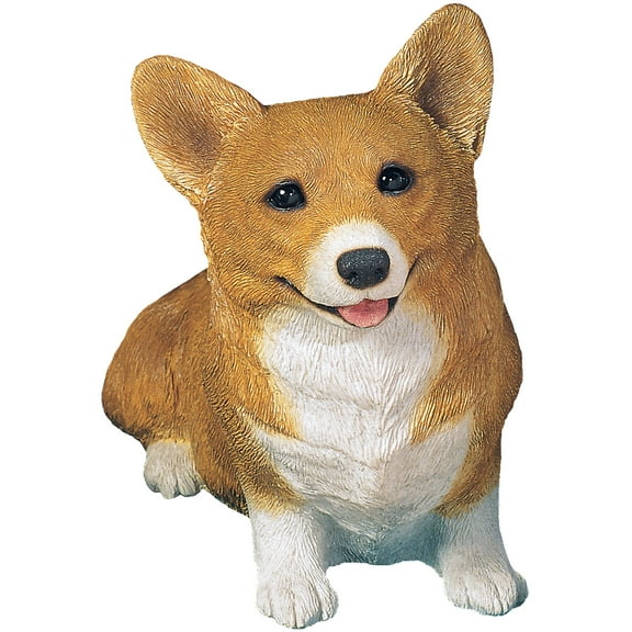 Sandicast "Original Size" Sitting Red Pembroke Welsh Corgi Dog Sculpture