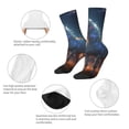 thumbnail image 3 of Yiaed Starry Light White Horse Print Great elasticity Crew Socks Sports socks for Men and Women, 3 of 5