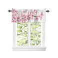 thumbnail image 2 of Kitchen Cafe Valance Curtain for Small Windows,Spring Pink Sakura Blossom Flowers Rod Pocket Short Valances Floral Garden Art on White Window Treatment Panel for Living Room/Bedroom/Bathroom,54x18in, 2 of 9