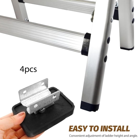 4 piezas de tapete de extensión para escalera, protector antideslizante suave y grueso para proteger el suelo, almohadilla estabilizadora de escalera.