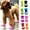 Pink, variant on Set of 4, Waterproof Dog Boots, Dog Rain Boots, Dog Outdoor Shoes for Medium to Large Dogs with Monkey Print Fastening Straps and Rugged Anti-Slip Sole