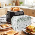 thumbnail image 3 of Sage Green Eucalyptus Coastal Toaster Cover 2 Slice, Beach Conch Jellyfish Dustproof Bakeware Oven Protector with Top Hook, Waterproof Small Kitchen Appliance Toasters Dust Cover, 12"x7.5"x8", 3 of 9