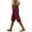 Wine, variant on Wutalume Women's Fashion Casual Loose Solid Color Capri Pants with Front and Back Pockets Summer Beach Vacation,Army Green L