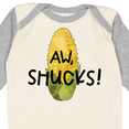 thumbnail image 4 of Inktastic Aw, Shucks Corn on the Cob Humor Boys or Girls Long Sleeve Baby Bodysuit, 4 of 5
