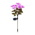 thumbnail image 2 of SPOORYYO 7 LED Solar Rose Flower Lights, Outdoor Waterproof Garden Stake Lights for Yard Pathways Decor, 2 of 6