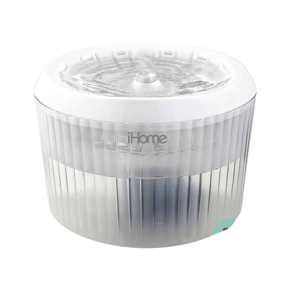 iHome Automatic Pet Water Fountain, 2.5L/84 oz, Ultra-Quiet Filtered Water Dispenser
