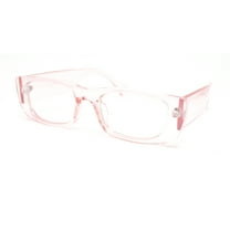 Womens Mod Rectangle Fashionable Blue Light Filter Computer Glasses Pink