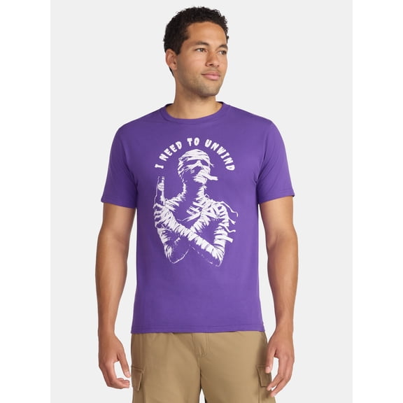 Halloween Men's Mummy Unwind Graphic Tee from Way to Celebrate, Sizes XS-3XL