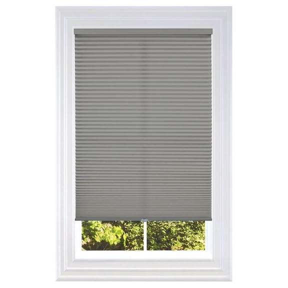 Cellular Honeycomb Cordless Shade, 9/16" Single Cell, Light Filtering, Antique Pewter, Size: 23" W x 72" H