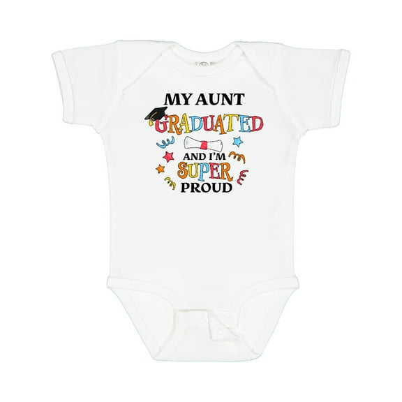 Inktastic My Aunt Graduated and I'm Super Proud Boys or Girls Baby Bodysuit