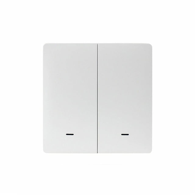 Tuya ZigBee Smart Switch Home Light Interruptor de control remoto Lámpara de oficina Panel de control inalámbrico, 2 bandas Scienceny EL001911-02B