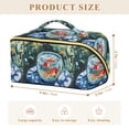 thumbnail image 4 of FORMRS Makeup Bag Travel Cosmetic Organizer for Women Fold Flat Zipper Pouch with Handle, Red Goldfish, 4 of 8