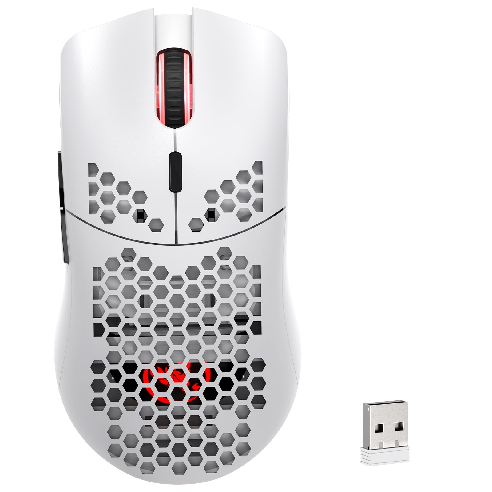 T66 3-Mode RGB Wireless Gaming Mouse - Ergonomic, Lightweight Design with Customizable Backlighting, Macro Programming Support, 650mAh Rechargeable Optical Sensor Mouse