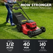 PowerSmart 80V 21 Cordless Lawn Mower, 3-in-1 Brushless Electric Lawn Mower with 6.0Ah Battery and Charger