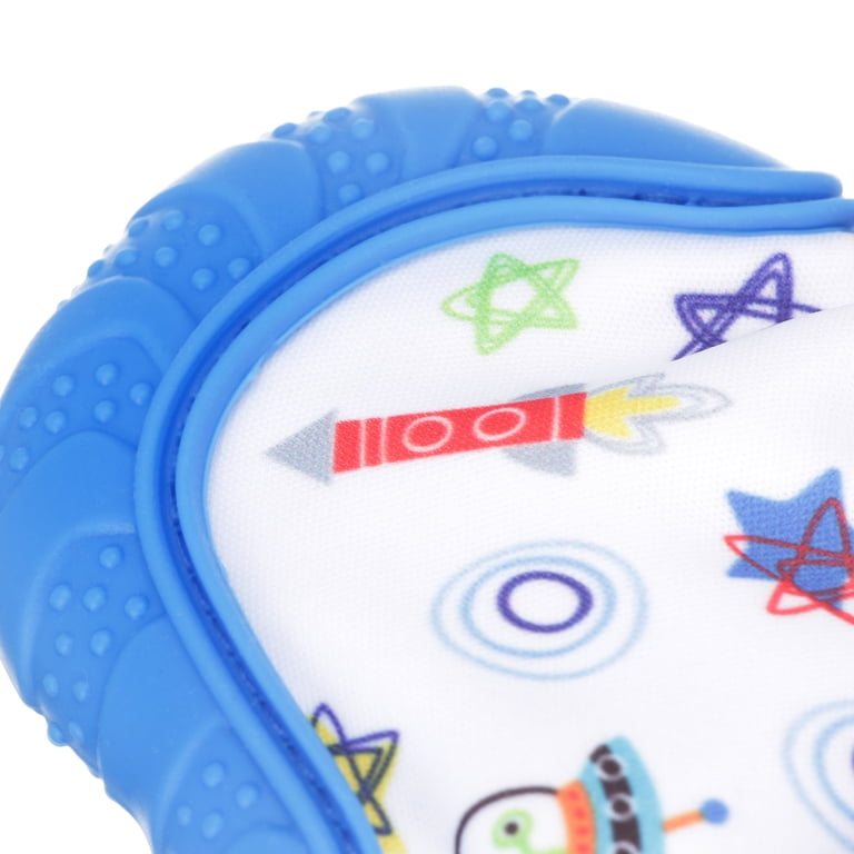 Nuby Blue Spaceship Teething Mitten with Travel Bag - Walmart.com