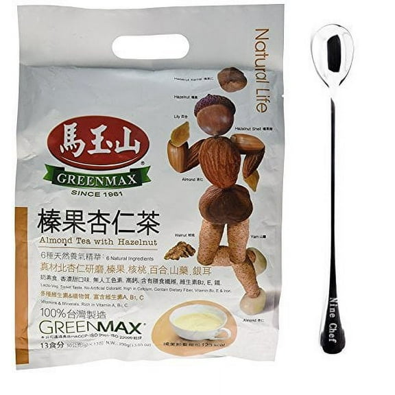 NineChef Bundle - GreenMax (Mayushan) (Almond Tea With Hazelnut 24 Pack)   1 NineChef ChopStick