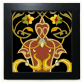 thumbnail image 1 of flower baroque art pattern Black Square Frame Picture Wall Tabletop, 1 of 3