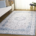 thumbnail image 3 of SAFAVIEH Arizona Alastar Medallion Polyester Area Rug, Gray/Blue, 6' x 9', 3 of 12