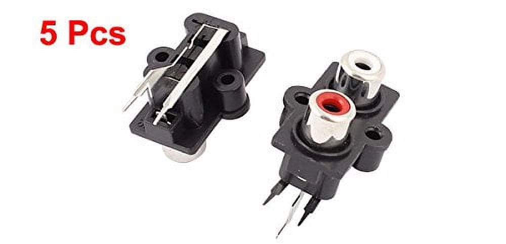 Uxcell PCB Panel Mount Single RCA Socket – 5 Stück, 2-polig, Schwarz, Für Audio/Video