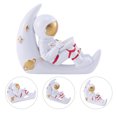 thumbnail image 3 of MasteelfCA 1Pc 3D Resin Astronaut Wall Sticker Household Socket Protective Cover Creative Switch Sticker (White Astronaut Sitting on the Crescent Moon Style), 3 of 8