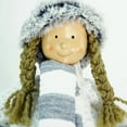 thumbnail image 2 of Northlight Wintry Girl Christmas Figure - 13" - Gray and White, 2 of 3