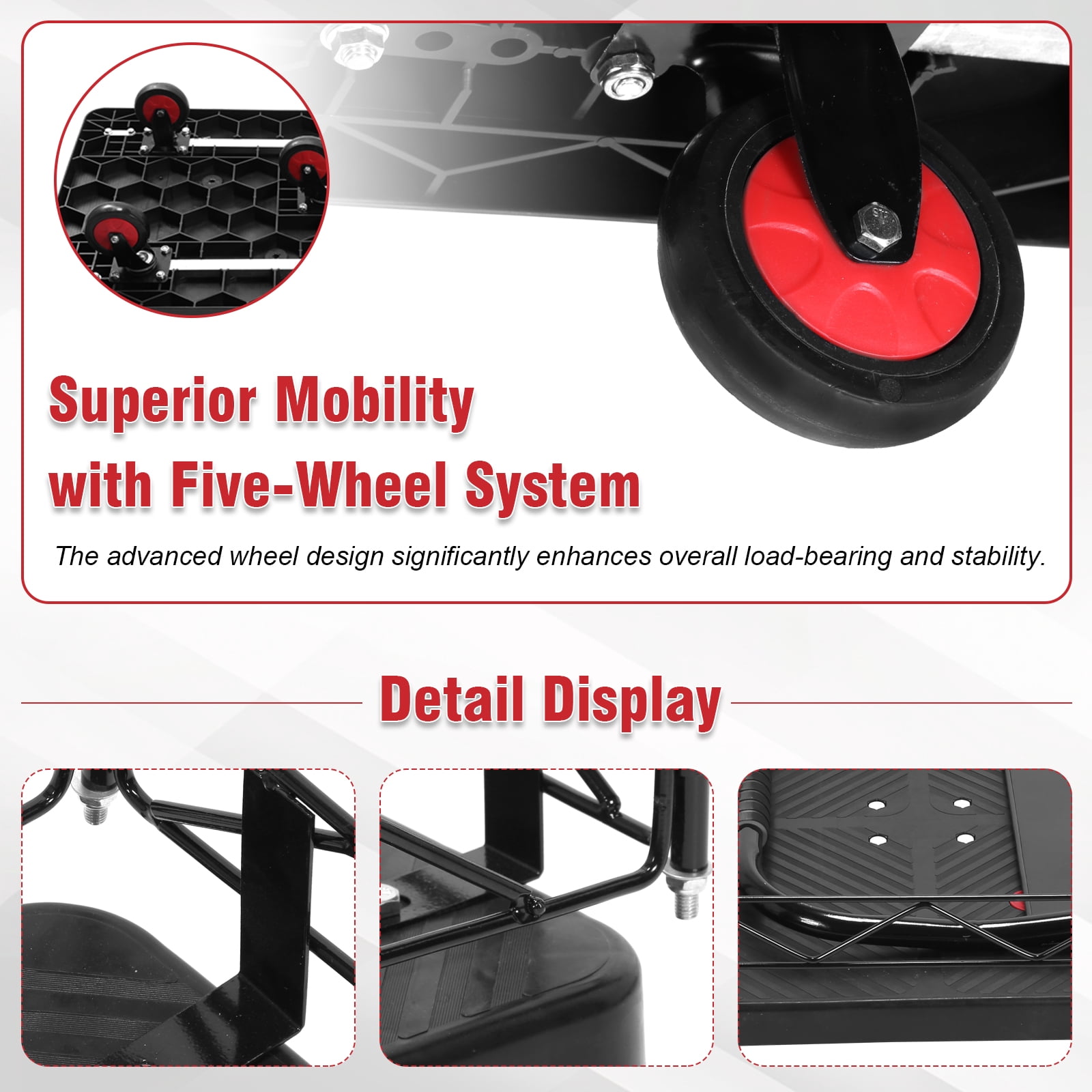 Qiyester Platform Truck Foldable 2 in 1 Large Push Cart Dolly Flat Hand Trucks with Detachable Steel Wire Fence Wheels 2000 LBS Capacity for Gardens, Warehouses, Workshops
