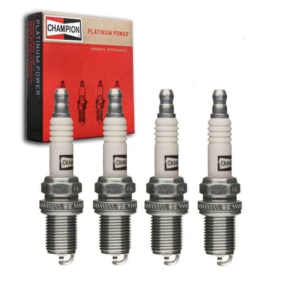 4 pc Champion Platinum Spark Plugs compatible with Volkswagen Jetta 1.8L 2.0L L4 1990-2005