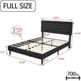 thumbnail image 6 of alazyhome Linen Upholstered Platform Bed Frame Full Size with Button Tufting Headboard , Easy Assembly, Black, 6 of 6