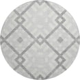 thumbnail image 2 of Addison Rugs Mayfield Washable Transitional Geometric Silver Round Rug, 8' x 8', 2 of 5