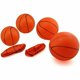 thumbnail image 2 of 6 piezas de mini balones de baloncesto inflables para niños pequeños, pelota de baloncesto para deportes al aire libre/interior con bomba, juguete inflable deportivo para niños, 2 of 6