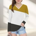 thumbnail image 2 of Ashirexll Long Sleeve Shirts Winter Tops for Girls 2-14 Years Stripe Fashion Casual V-Neck Long Sleeve Top for Spring and Fall, 2 of 7