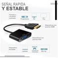 thumbnail image 3 of Cable Adaptador Convertidor HDMI a VGA KIMHI OF029BK + regalo Cable 3.5mm, 3 of 6