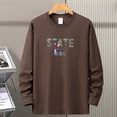 thumbnail image 4 of Men's 100% Cotton Heavyweight Letter Printed Long Sleeve T-shirt, 4 of 12