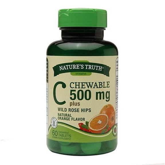 Natures Truth Vitamin C 500 mg Chewable with RH Tabs, 60 ea