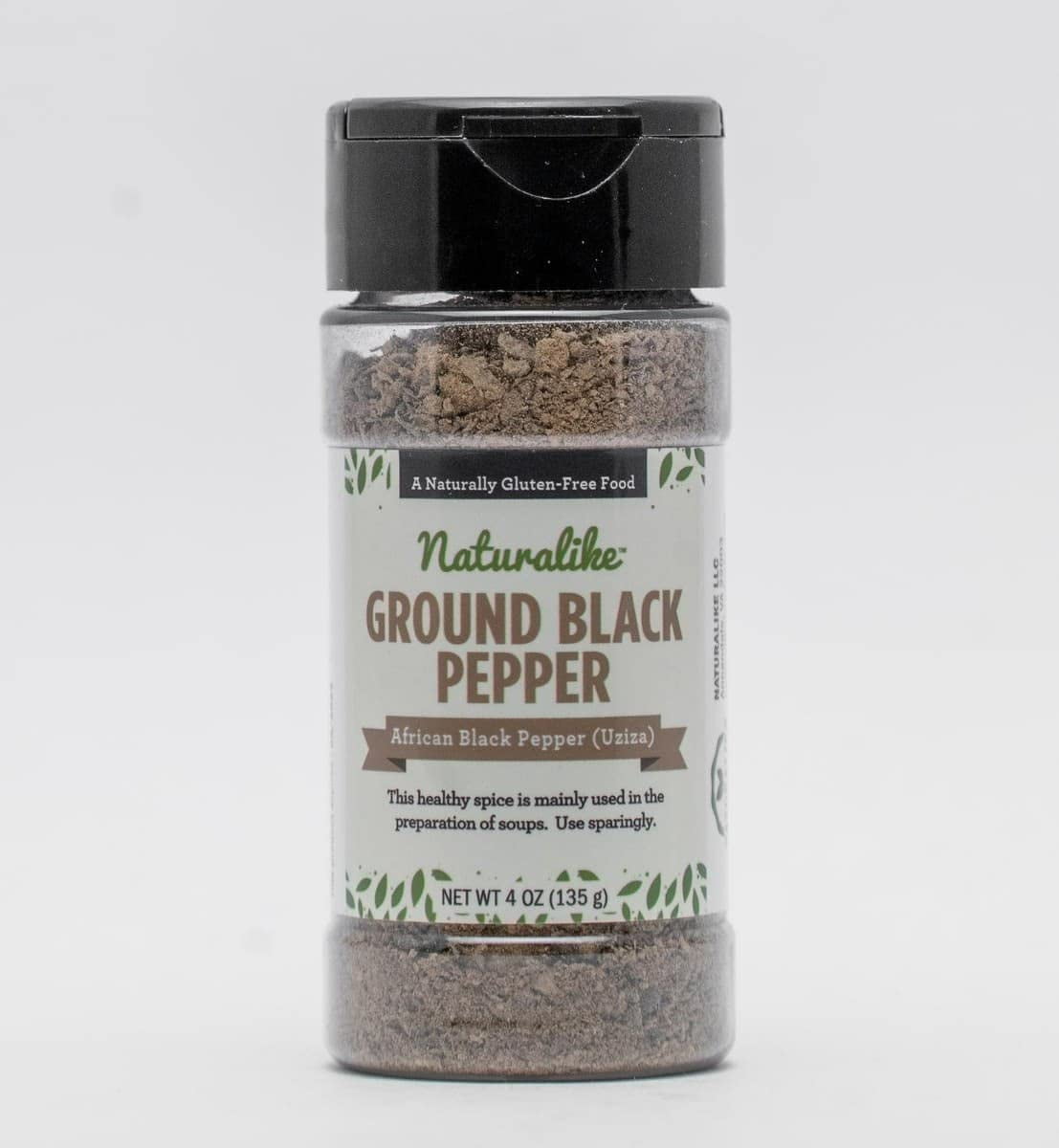 Naturalike Ground African Black Pepper (Uziza) 4oz Guinea Pepper