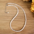 thumbnail image 3 of K-KED 6mm Selenite Stone Beads Necklace Satin Crystal Dainty Choker 14-36"-24 in, 3 of 6