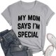 thumbnail image 5 of Camiseta con estampado divertido «Mom's Favorite Day Family Humor» (El día favorito de mamá: humor familiar) - Camiseta informal de manga corta con estampado divertido, 5 of 5
