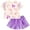 Purple, minnie mouse, variant on Disney Frozen Elsa T-Shirt and Skirt Iridescent Toddler to Big Kid