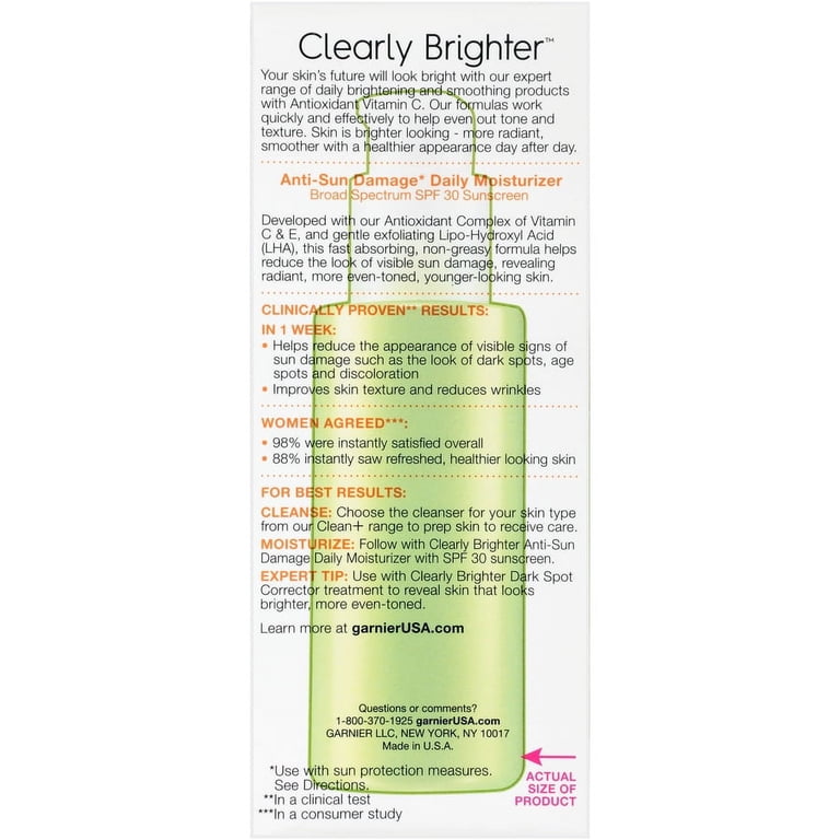 Garnier Skin Clearly Brighter Face Sunscreen SPF 30 photo 4
