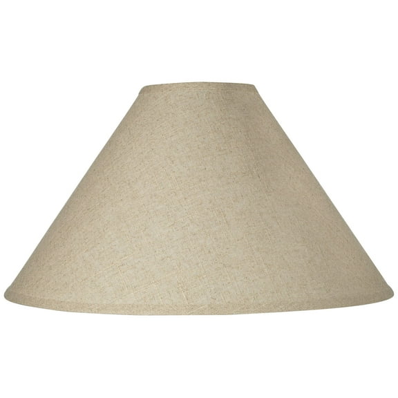 Springcrest Empire Lamp Shade Fine Burlap Large 6" Top x 21" Bottom x 13.5" High Spider Fitting with Replacement Harp and Finial