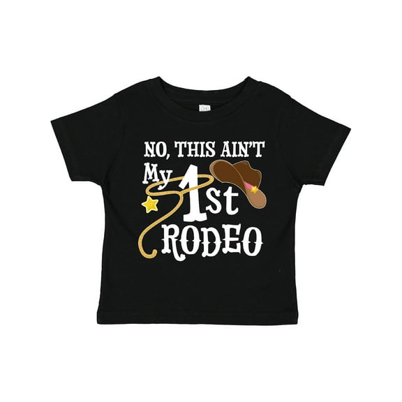 Inktastic No, This Ain't My 1st Rodeo Cowboy Hat and Lasso Boys or Girls Toddler T-Shirt