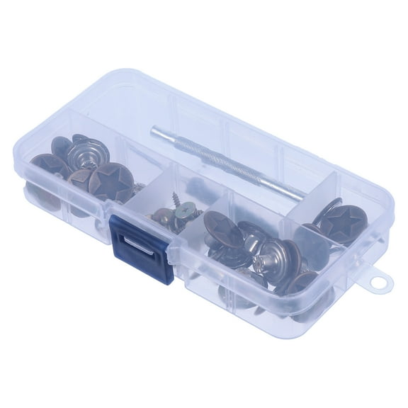 Minkissy Light Brown Alloy Snap Fasteners Replacement Jean Buttons Kit for Sewing and Craft Projects