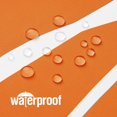 thumbnail image 3 of Abstract Striped Shower Curtain, Modern Minimalist Waterproof Fabric Shower Curtain Set with Hooks 72" x 72" - Orange, 3 of 6