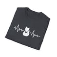 thumbnail image 4 of My Heart Beats for Cats Shirt, Classic Crew Neck, Short Sleeve T-Shirt, 4 of 9