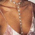 thumbnail image 2 of Collar largo Yuxing con diamantes de imitación Plata, 2 of 4