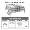 thumbnail image 2 of ZNDUO Square Waterproof Table Cloth, Washable Wrinkle Resistant Grey Checkered Lines Pattern Polyester Table Cover, 54"x54", 2 of 8