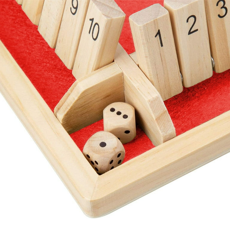 YUNCHY Shut The Box Gioco Di Dadi In Legno 2 Set Per 2-4 Giocatori Con 8 Dadi