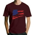 thumbnail image 4 of Men's Classic Crew Neck Independence Day Tee, Soft Jersey Cotton for All-Day Comfort in Hot Weather ,Wine XL, 4 of 5