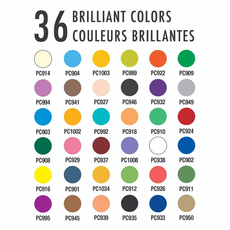 Complete List of 150 Prismacolor Premier Colored Pencils Names in Color  Order 